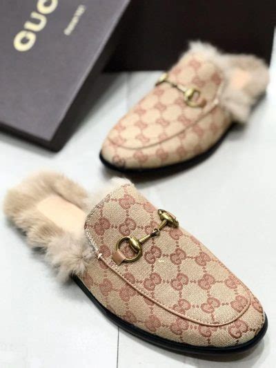 gucci pink fur mules|gucci fur mules sale.